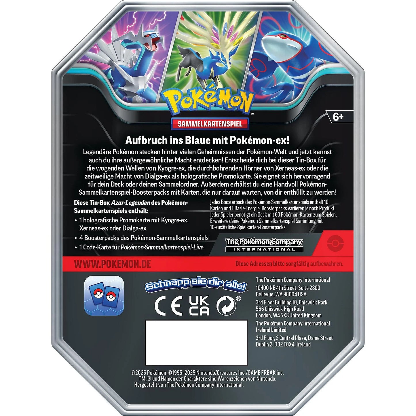 Pokémon TCG: Tin-Box Azur-Legenden: Dialga-ex (DE)