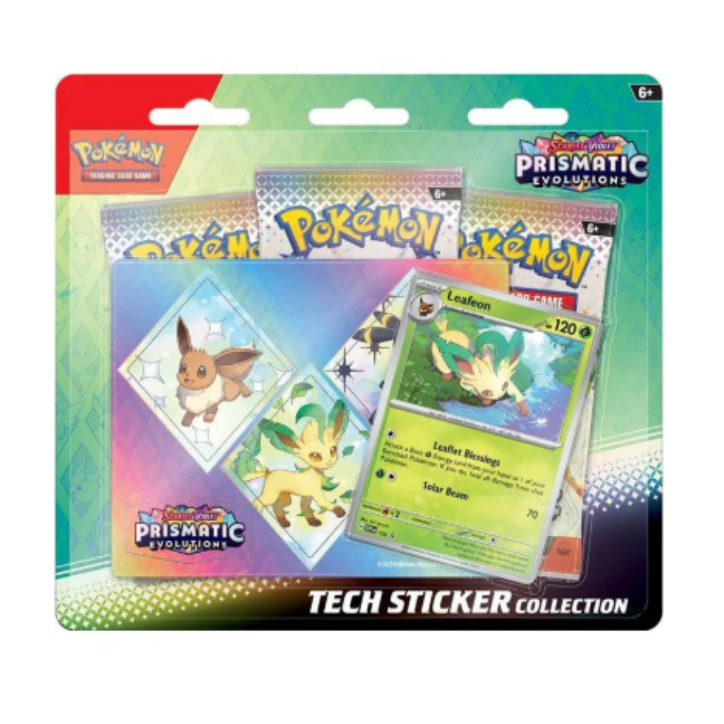Pokémon TCG: Karmesin & Purpur Prismatische Entwicklungen TECH-Sticker Kollektion 3er Blister Folipurba (DE)